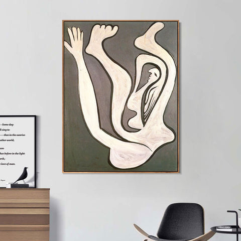 INVIN ART Framed Canvas Giclee Print Art 1930 Femme acrobate [L'acrobate] by Pablo Picasso Wall Art Living Room Home Office Decorations