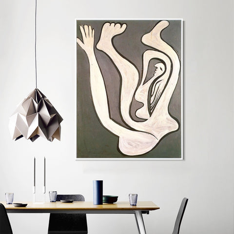 INVIN ART Framed Canvas Giclee Print Art 1930 Femme acrobate [L'acrobate] by Pablo Picasso Wall Art Living Room Home Office Decorations