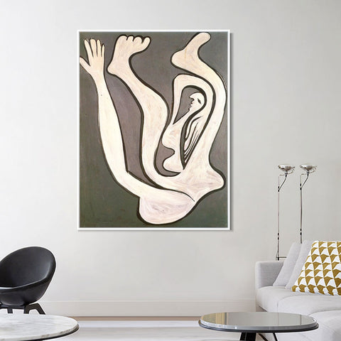 INVIN ART Framed Canvas Giclee Print Art 1930 Femme acrobate [L'acrobate] by Pablo Picasso Wall Art Living Room Home Office Decorations