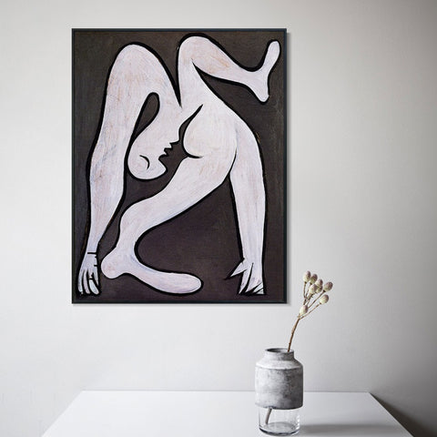 INVIN ART Framed Canvas Giclee Print Art 1930 Femme acrobate by Pablo Picasso Wall Art Living Room Home Office Decorations