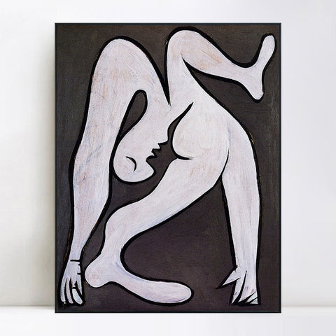 INVIN ART Framed Canvas Giclee Print Art 1930 Femme acrobate by Pablo Picasso Wall Art Living Room Home Office Decorations