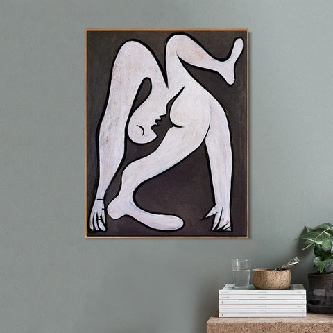 INVIN ART Framed Canvas Giclee Print Art 1930 Femme acrobate by Pablo Picasso Wall Art Living Room Home Office Decorations