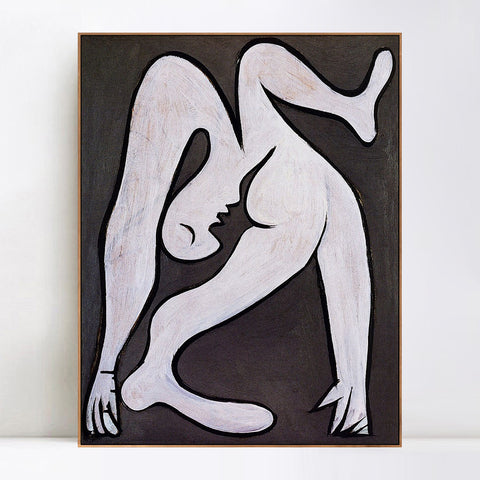 INVIN ART Framed Canvas Giclee Print Art 1930 Femme acrobate by Pablo Picasso Wall Art Living Room Home Office Decorations