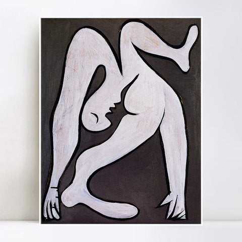 INVIN ART Framed Canvas Giclee Print Art 1930 Femme acrobate by Pablo Picasso Wall Art Living Room Home Office Decorations