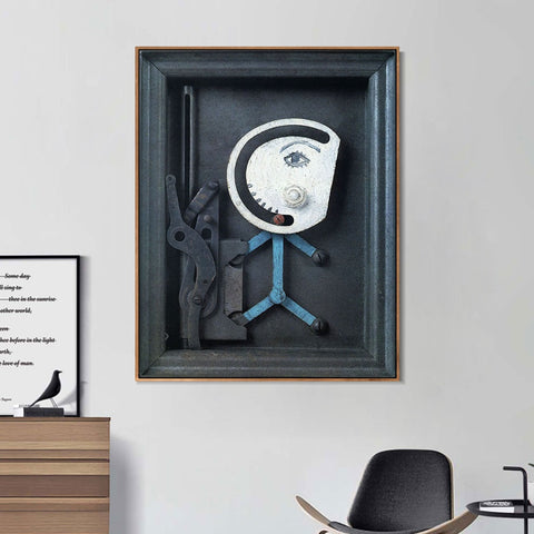 INVIN ART Framed Canvas Giclee Print Art 1935 Personnage serrure by Pablo Picasso Wall Art Living Room Home Office Decorations