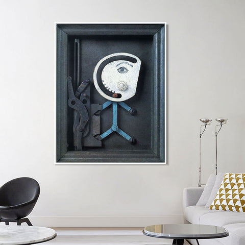 INVIN ART Framed Canvas Giclee Print Art 1935 Personnage serrure by Pablo Picasso Wall Art Living Room Home Office Decorations