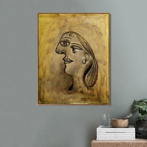 INVIN ART Framed Canvas Giclee Print Art 1938 Woman's portrait by Pablo Picasso Wall Art Living Room Home Office Decorations