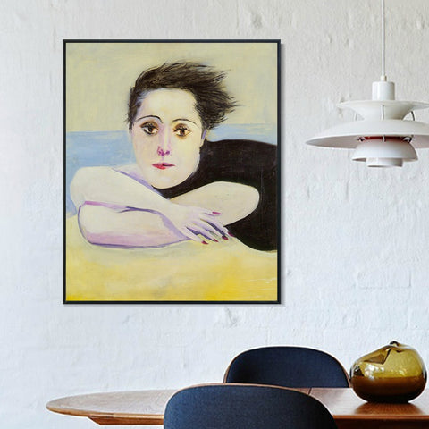 INVIN ART Framed Canvas Giclee Print Art 1936 Portrait de Dora Maar 1 by Pablo Picasso Wall Art Living Room Home Office Decorations