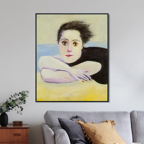 INVIN ART Framed Canvas Giclee Print Art 1936 Portrait de Dora Maar 1 by Pablo Picasso Wall Art Living Room Home Office Decorations