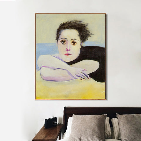 INVIN ART Framed Canvas Giclee Print Art 1936 Portrait de Dora Maar 1 by Pablo Picasso Wall Art Living Room Home Office Decorations