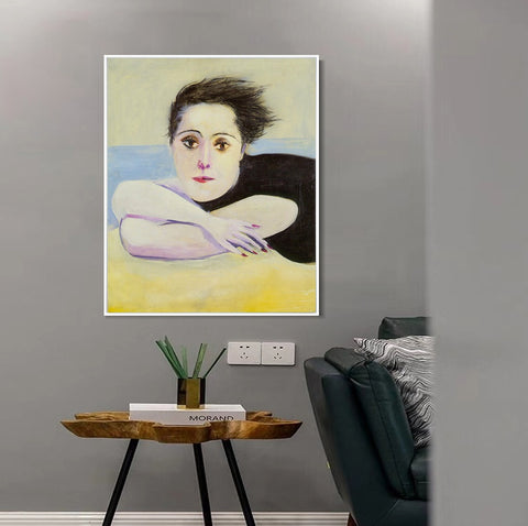 INVIN ART Framed Canvas Giclee Print Art 1936 Portrait de Dora Maar 1 by Pablo Picasso Wall Art Living Room Home Office Decorations
