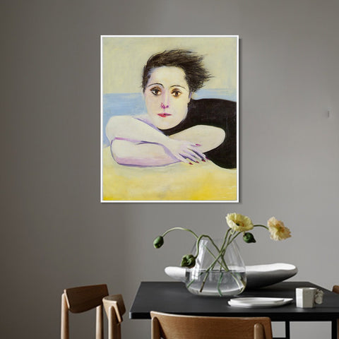 INVIN ART Framed Canvas Giclee Print Art 1936 Portrait de Dora Maar 1 by Pablo Picasso Wall Art Living Room Home Office Decorations
