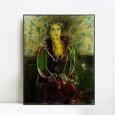 INVIN ART Framed Canvas Giclee Print Art 1937 Portrait de Dora Maar1 by Pablo Picasso Wall Art Living Room Home Office Decorations