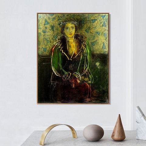 INVIN ART Framed Canvas Giclee Print Art 1937 Portrait de Dora Maar1 by Pablo Picasso Wall Art Living Room Home Office Decorations