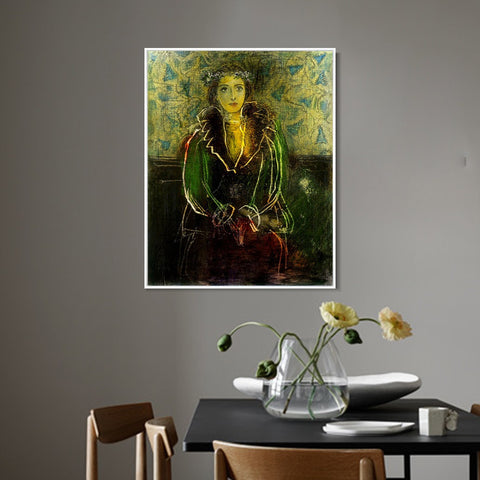 INVIN ART Framed Canvas Giclee Print Art 1937 Portrait de Dora Maar1 by Pablo Picasso Wall Art Living Room Home Office Decorations