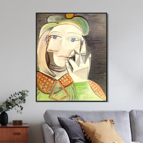 INVIN ART Framed Canvas Giclee Print Art 1938 Buste de femme (Marie-Th??me Walter) by Pablo Picasso Wall Art Living Room Home Office Decorations