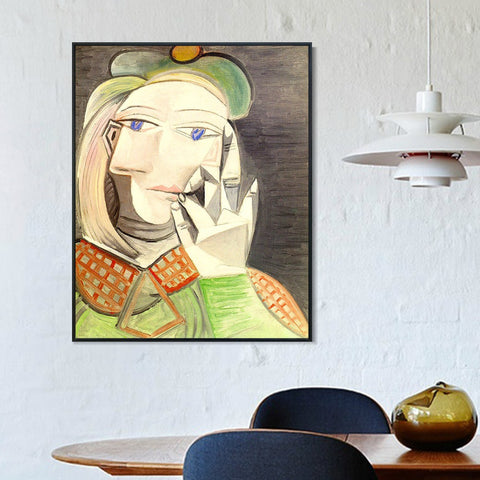 INVIN ART Framed Canvas Giclee Print Art 1938 Buste de femme (Marie-Th??me Walter) by Pablo Picasso Wall Art Living Room Home Office Decorations