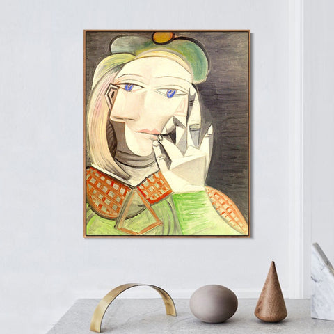 INVIN ART Framed Canvas Giclee Print Art 1938 Buste de femme (Marie-Th??me Walter) by Pablo Picasso Wall Art Living Room Home Office Decorations