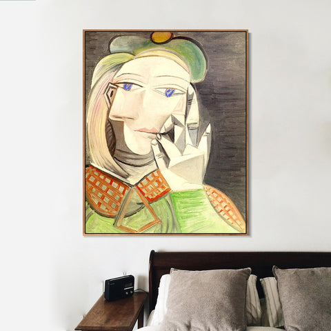 INVIN ART Framed Canvas Giclee Print Art 1938 Buste de femme (Marie-Th??me Walter) by Pablo Picasso Wall Art Living Room Home Office Decorations