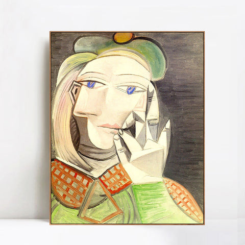 INVIN ART Framed Canvas Giclee Print Art 1938 Buste de femme (Marie-Th??me Walter) by Pablo Picasso Wall Art Living Room Home Office Decorations