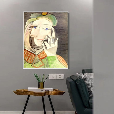 INVIN ART Framed Canvas Giclee Print Art 1938 Buste de femme (Marie-Th??me Walter) by Pablo Picasso Wall Art Living Room Home Office Decorations