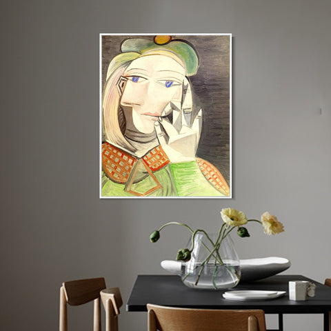 INVIN ART Framed Canvas Giclee Print Art 1938 Buste de femme (Marie-Th??me Walter) by Pablo Picasso Wall Art Living Room Home Office Decorations