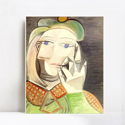 INVIN ART Framed Canvas Giclee Print Art 1938 Buste de femme (Marie-Th??me Walter) by Pablo Picasso Wall Art Living Room Home Office Decorations