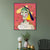 INVIN ART Framed Canvas Giclee Print Art 1938 Femme au chapeau de paille sur fond fleuri by Pablo Picasso Wall Art Living Room Home Office Decorations