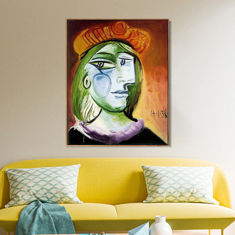 INVIN ART Framed Canvas Giclee Print Art 1938 Portrait de femme by Pablo Picasso Wall Art Living Room Home Office Decorations