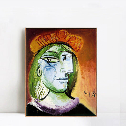 INVIN ART Framed Canvas Giclee Print Art 1938 Portrait de femme by Pablo Picasso Wall Art Living Room Home Office Decorations