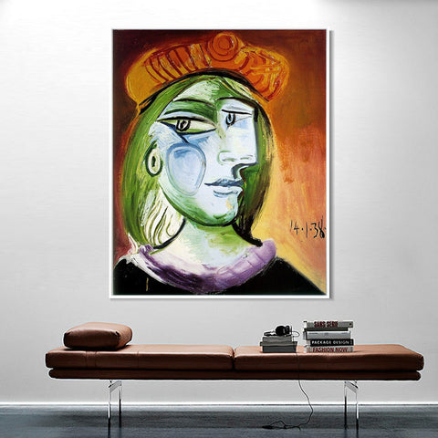 INVIN ART Framed Canvas Giclee Print Art 1938 Portrait de femme by Pablo Picasso Wall Art Living Room Home Office Decorations