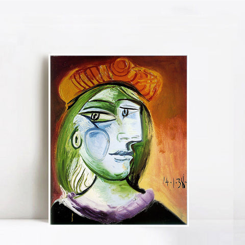 INVIN ART Framed Canvas Giclee Print Art 1938 Portrait de femme by Pablo Picasso Wall Art Living Room Home Office Decorations