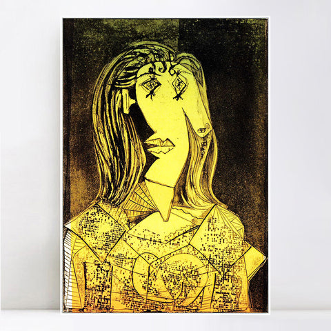 INVIN ART Framed Canvas Giclee Print Art 1938 Buste de femme _la chaise IX by Pablo Picasso Wall Art Living Room Home Office Decorations