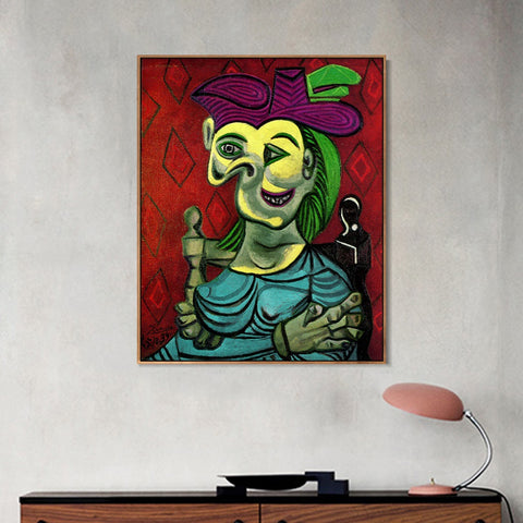 INVIN ART Framed Canvas Giclee Print Art 1939 Femme assise 1 by Pablo Picasso Wall Art Living Room Home Office Decorations