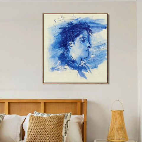 INVIN ART Framed Canvas Giclee Print Art 1936 Portrait de Dora Maar by Pablo Picasso Wall Art Living Room Home Office Decorations