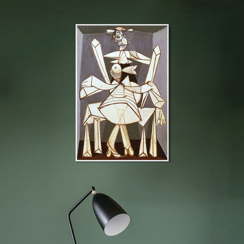 INVIN ART Framed Canvas Giclee Print Art 1938 Femme assise dans un fauteuil (Dora) by Pablo Picasso Wall Art Living Room Home Office Decorations