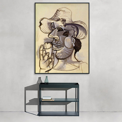 INVIN ART Framed Canvas Giclee Print Art 1938 Homme au cornet de glace 1 by Pablo Picasso Wall Art Living Room Home Office Decorations