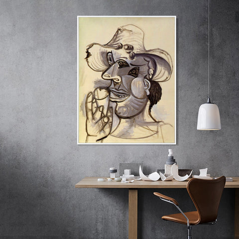 INVIN ART Framed Canvas Giclee Print Art 1938 Homme au cornet de glace 1 by Pablo Picasso Wall Art Living Room Home Office Decorations