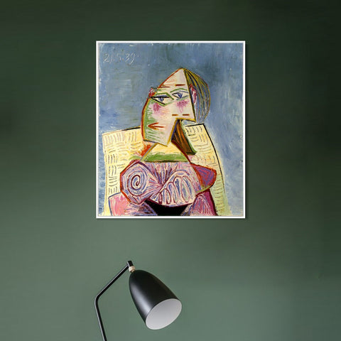 INVIN ART Framed Canvas Giclee Print Art 1939 Buste de femme en costume violet by Pablo Picasso Wall Art Living Room Home Office Decorations