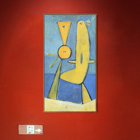 INVIN ART Framed Canvas Giclee Print Art 1928 Couple au bord de la mer [Sur la plage] by Pablo Picasso Wall Art Living Room Home Office Decorations