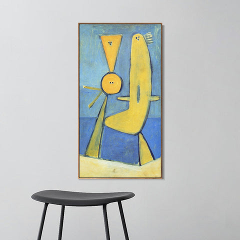 INVIN ART Framed Canvas Giclee Print Art 1928 Couple au bord de la mer [Sur la plage] by Pablo Picasso Wall Art Living Room Home Office Decorations