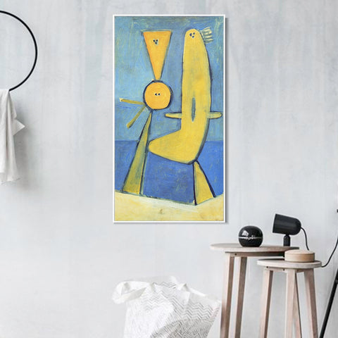 INVIN ART Framed Canvas Giclee Print Art 1928 Couple au bord de la mer [Sur la plage] by Pablo Picasso Wall Art Living Room Home Office Decorations