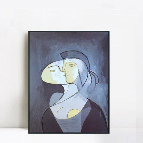 INVIN ART Framed Canvas Giclee Print Art 1931 marie th??r??se face et profil by Pablo Picasso Wall Art Living Room Home Office Decorations