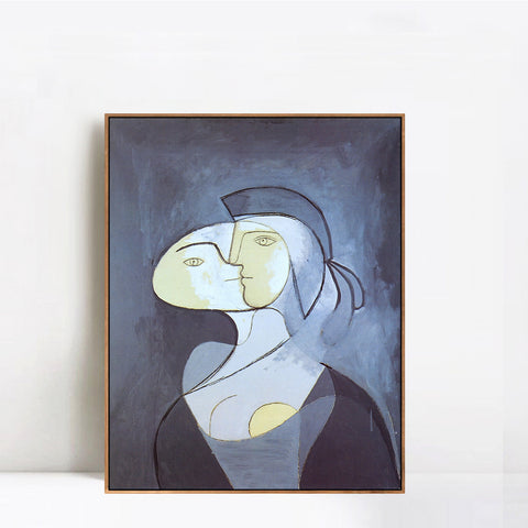 INVIN ART Framed Canvas Giclee Print Art 1931 marie th??r??se face et profil by Pablo Picasso Wall Art Living Room Home Office Decorations