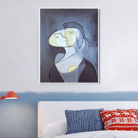 INVIN ART Framed Canvas Giclee Print Art 1931 marie th??r??se face et profil by Pablo Picasso Wall Art Living Room Home Office Decorations