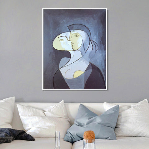 INVIN ART Framed Canvas Giclee Print Art 1931 marie th??r??se face et profil by Pablo Picasso Wall Art Living Room Home Office Decorations