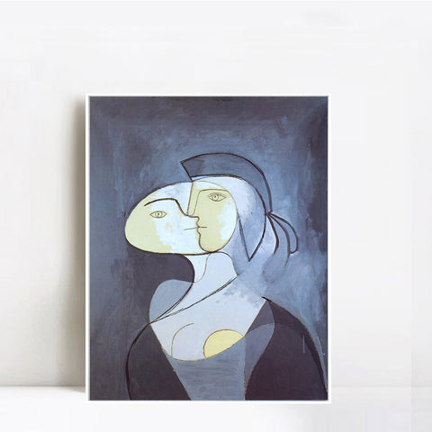 INVIN ART Framed Canvas Giclee Print Art 1931 marie th??r??se face et profil by Pablo Picasso Wall Art Living Room Home Office Decorations