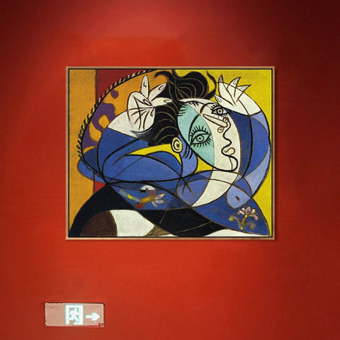 INVIN ART Framed Canvas Giclee Print Art 1936 Femme aux bras lev[Tete de Dora Maar] by Pablo Picasso Wall Art Living Room Home Office Decorations