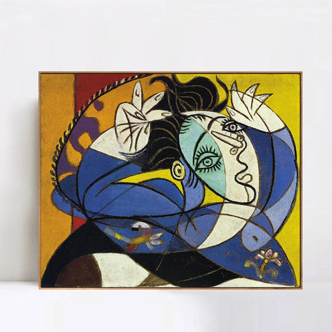 INVIN ART Framed Canvas Giclee Print Art 1936 Femme aux bras lev[Tete de Dora Maar] by Pablo Picasso Wall Art Living Room Home Office Decorations