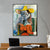INVIN ART Framed Canvas Giclee Print Art 1962 Buste de femme au chapeau by Pablo Picasso Wall Art Living Room Home Office Decorations